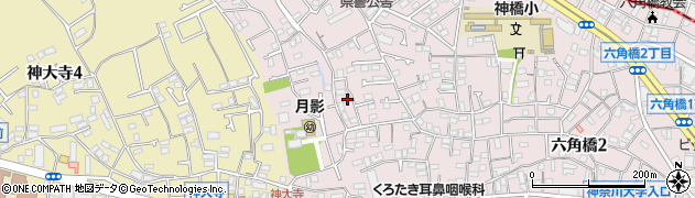 神奈川県横浜市神奈川区六角橋5丁目12-17周辺の地図