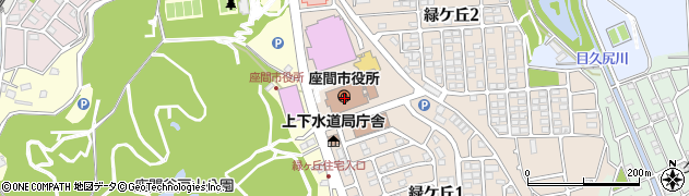 神奈川県座間市周辺の地図