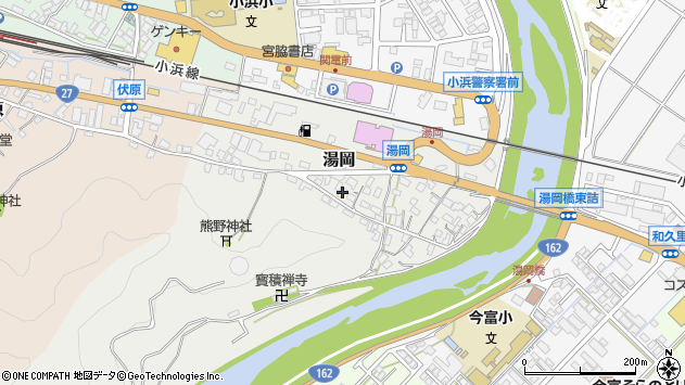 〒917-0076 福井県小浜市湯岡の地図