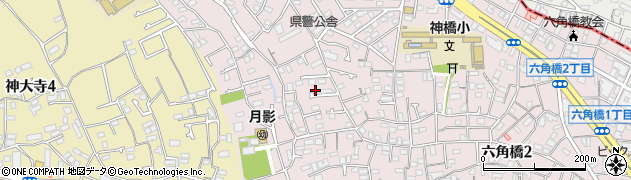 神奈川県横浜市神奈川区六角橋5丁目13周辺の地図