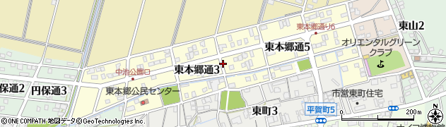 岐阜県関市東本郷通周辺の地図