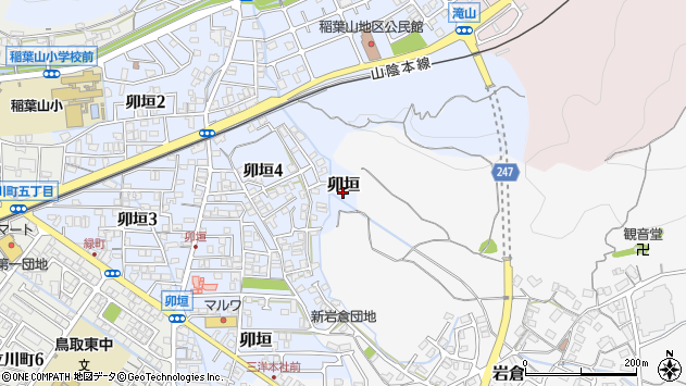 〒680-0074 鳥取県鳥取市卯垣の地図