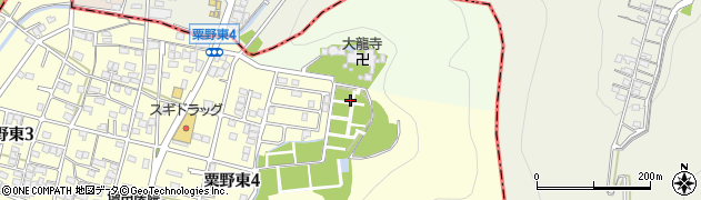 粟野北公園周辺の地図
