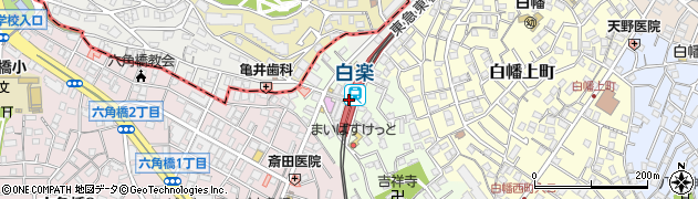 白楽駅周辺の地図