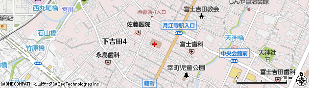 富士吉田市役所　富楽時周辺の地図