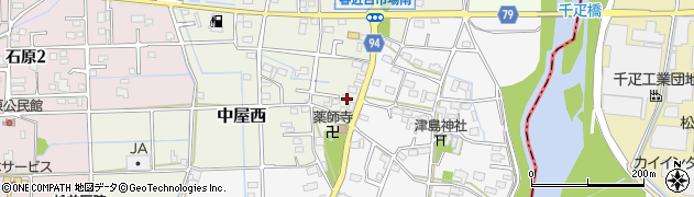岐阜県岐阜市中屋西28周辺の地図