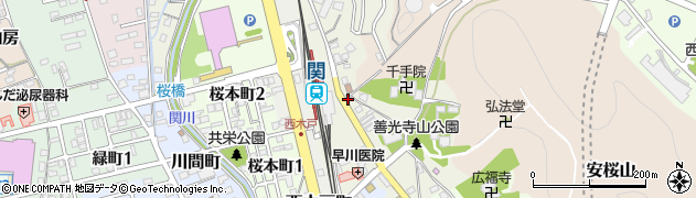岐阜県関市元重町周辺の地図