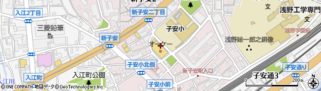 神奈川県横浜市神奈川区新子安周辺の地図