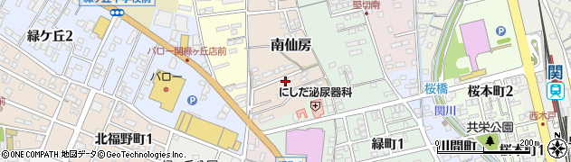 岐阜県関市南仙房周辺の地図