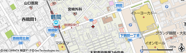 神奈川県大和市鶴間周辺の地図