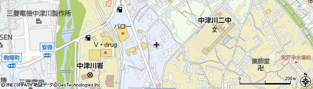 岐阜県中津川市八幡町周辺の地図