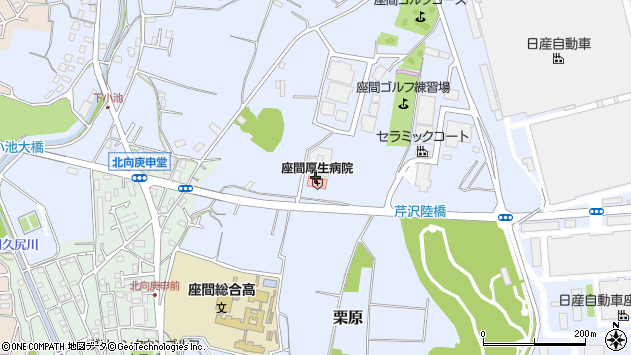 〒252-0013 神奈川県座間市栗原の地図