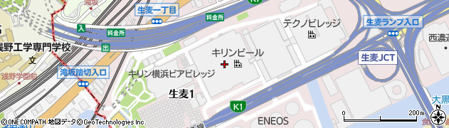 キリンビール横浜工場周辺の地図