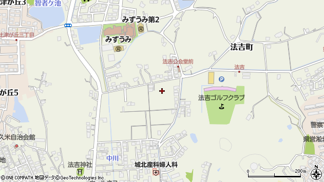 〒690-0861 島根県松江市法吉町の地図