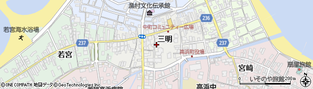 福井県大飯郡高浜町三明周辺の地図