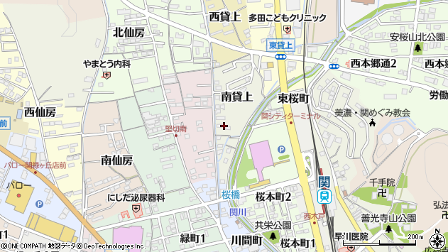 〒501-3222 岐阜県関市南貸上の地図