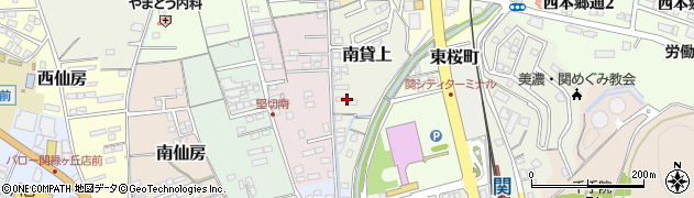 岐阜県関市南貸上周辺の地図