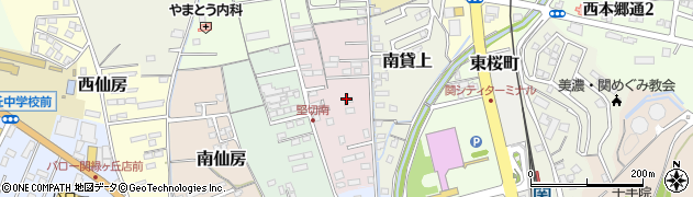 岐阜県関市竪切南周辺の地図