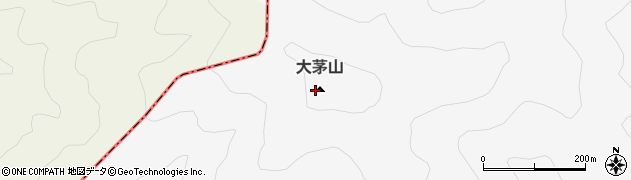 大茅山周辺の地図