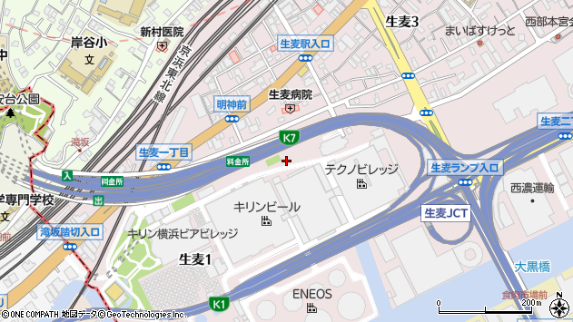 〒230-0052 神奈川県横浜市鶴見区生麦の地図