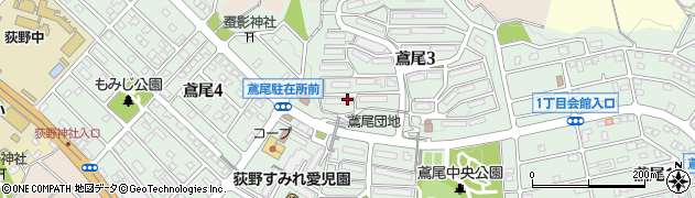 神奈川県厚木市鳶尾周辺の地図