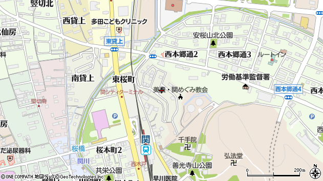 〒501-3808 岐阜県関市安桜台の地図