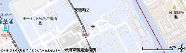 神奈川県横浜市鶴見区安善町2丁目4周辺の地図