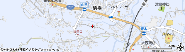 岐阜県中津川市駒場周辺の地図