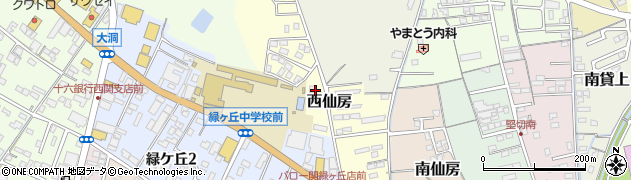 岐阜県関市西仙房周辺の地図