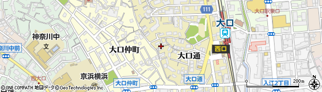 神奈川県横浜市神奈川区大口通周辺の地図
