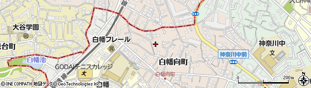 神奈川県横浜市神奈川区白幡向町周辺の地図