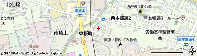 岐阜県関市安桜台6周辺の地図