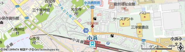 小浜駅前周辺の地図