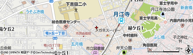 山梨県富士吉田市緑ケ丘周辺の地図