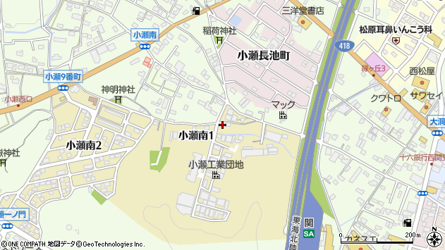 〒501-3266 岐阜県関市小瀬南の地図