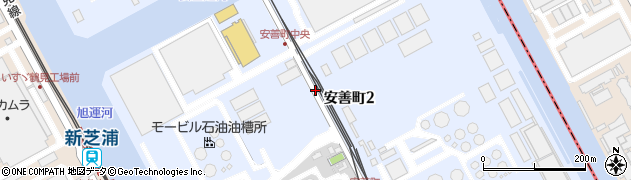 神奈川県横浜市鶴見区安善町周辺の地図