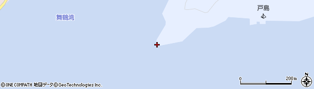 舞鶴港戸島灯台周辺の地図