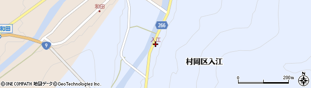 入江周辺の地図