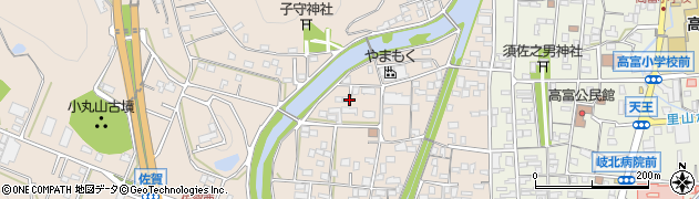 岐阜県山県市佐賀周辺の地図