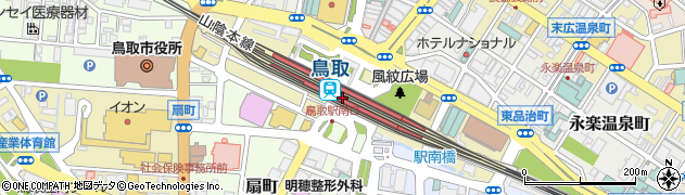 鳥取駅周辺の地図