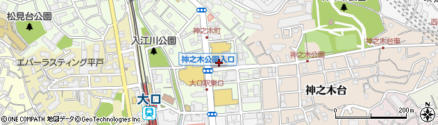 横浜市神之木地域ケアプラザ周辺の地図
