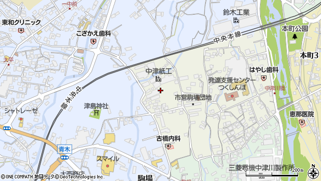 〒508-0012 岐阜県中津川市津島町の地図