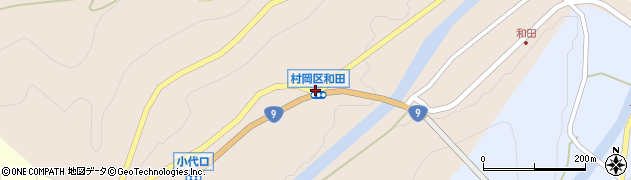 兵庫県香美町（美方郡）村岡区和田周辺の地図
