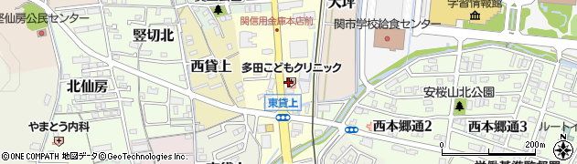 岐阜県関市東貸上周辺の地図