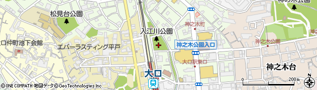 入江川公園周辺の地図