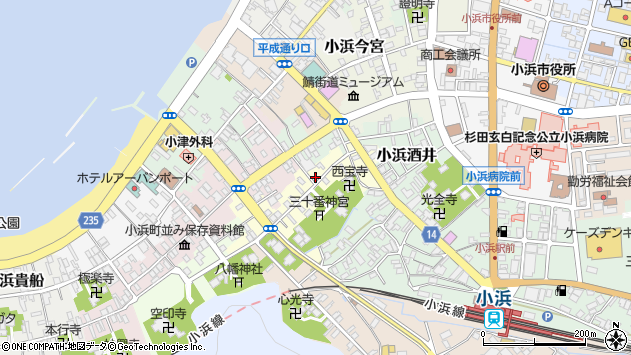 〒917-0064 福井県小浜市小浜竜田の地図