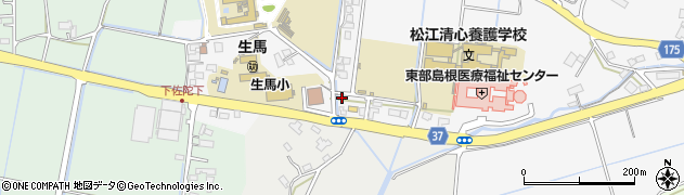 松江生馬簡易郵便局周辺の地図