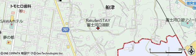 Ｒａｋｕｔｅｎ　ＳＴＡＹ富士河口湖駅周辺の地図