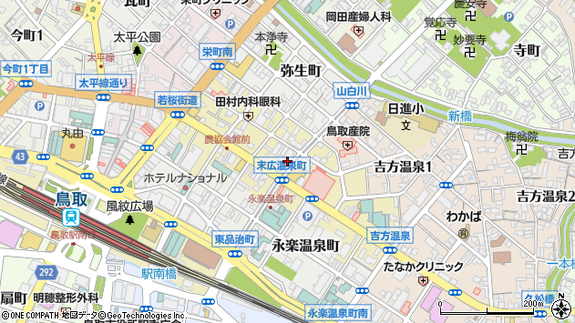 〒680-0833 鳥取県鳥取市末広温泉町の地図