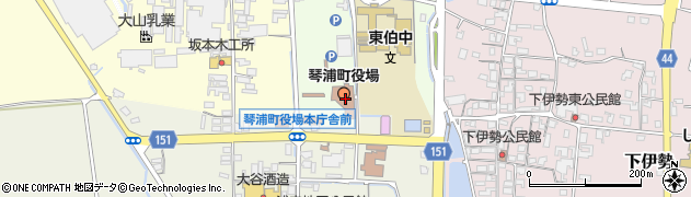 琴浦町役場　すこやか健康課・地域包括支援センター周辺の地図